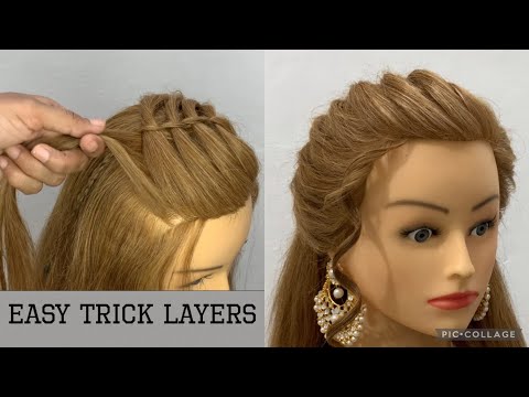 Hairstyles : Layered Hairstyle for Lehnga : Hair style girl