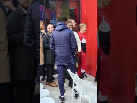 Ibra Sekajja and Wilfred Zaha at Crystal Palace grand opening of 20million academy training ground.