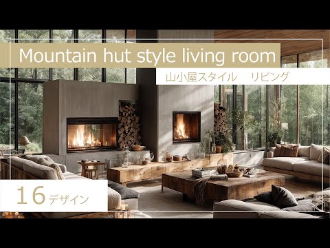 Mountain hut style living room【16designs】ゆっくり過ごす山小屋スタイルリビング