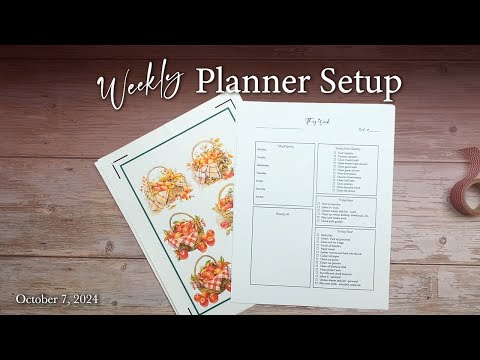 Weekly Planner Setup | October 7, 2024