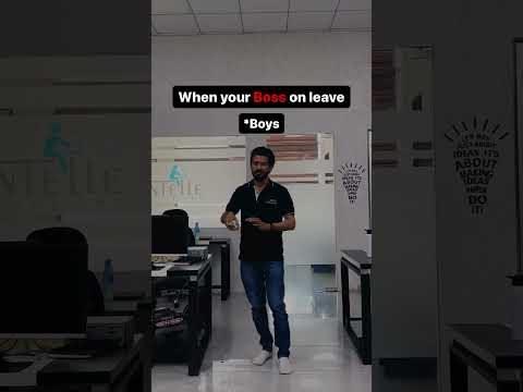 When your boss on leave #funnyvideos