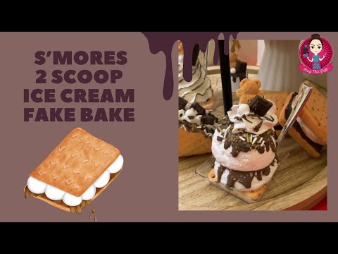 Let’s Fake Bake a two scoop s’mores ice cream! #fakebake #smores #peepthisyall