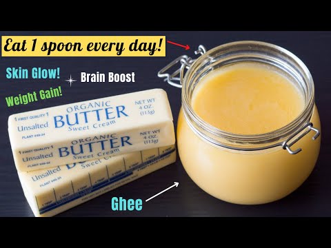 Homemade Ghee | How to make Ghee & Benefits | 6M+ | Helps w/ Weight Gain, Brain Boost & Skin Glow!