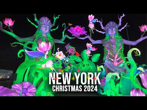 New York City 4K Walk Christmas in NYC 2024 ✨ Tianyu Lights Festival NYC 2024 Best NYC Lights Show