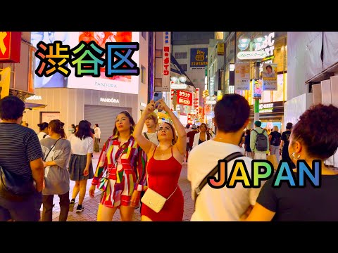 [4K]  夜の渋谷の巨大アミューズメント。 # Walking tour in Shibuya. Tokyo, Japan.