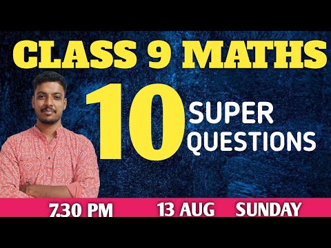 CLASS 9 MATHS - MOST IMPORTANT QUESTIONS/ONAM EXAM CLASS 9 MATHS QUESTIONS/ SCERT CLASS 9 MATHS