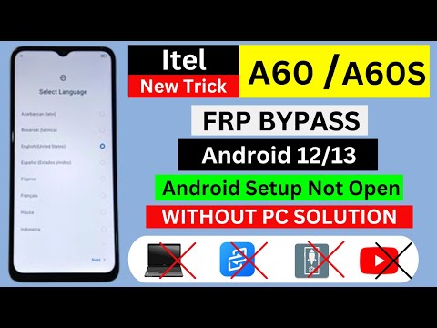 Itel A60 | A60s FRP Bypass Android 12,13 | New Method | Itel A662L Google Account Bypass Without Pc