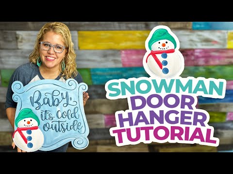 Let's Paint This Adorable Snowman on Swirl Frame Door Hanger! | Step-by-Step Painting