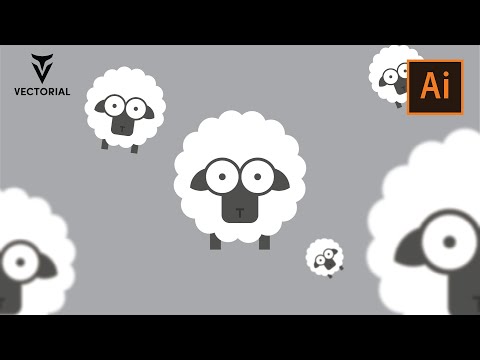 How to draw Sheep in Adobe Illustration - Step by step