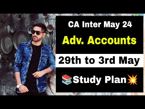 29th to 3rd May Study Plan Advance Accounts Important AS Topics CA Inter May 24 Important questions