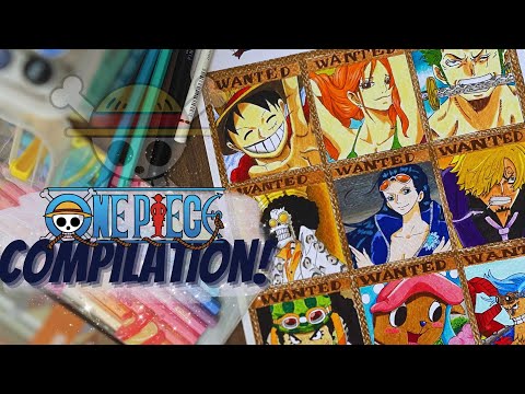 Drawing Straw Hat Pirates from ONE PIECE 🤠🏴‍☠️‼️ | TIK TOK AND SHORTS VIDEOS COMPILATION