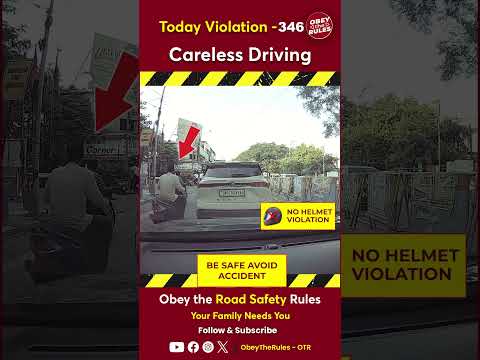 Today Violation 346 - Careless Driving #otr #roadsafety #chennaitrafficpolice