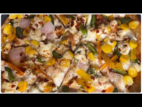 कढ़ाई में चीज बर्स्ट पिज़्ज़ा-domino’s burst pizza no yeast oven-Monika Recipes