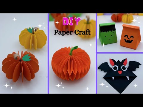 4 Easy Halloween Crafts ideas with Paper