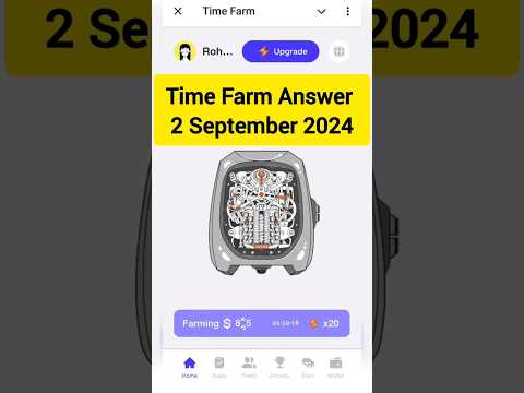 Time Farm Answer 2 September 2024 #timefarm #dailycombo