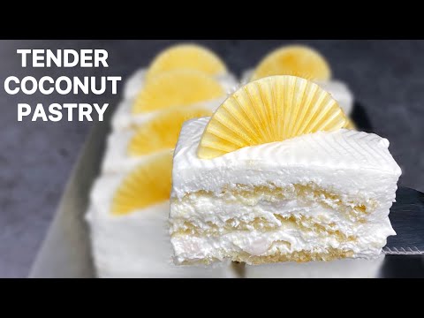 Tender Coconut Pastry Cake Recipe Without Oven | Tender Coconut Cake Recipe