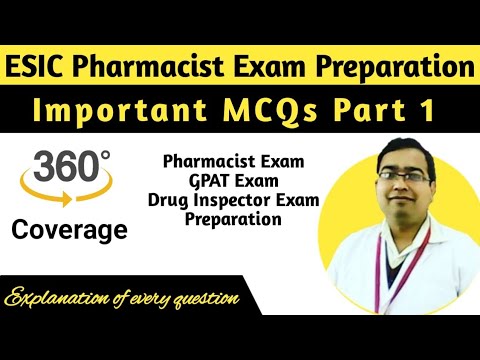 ESIC Pharmacist Exam | Important MCQs | Part 1 | Ram Prakash Prajapat Sir