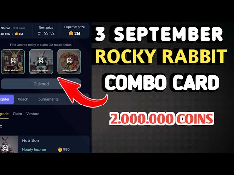 3 SEPTEMBER ROCKY RABBIT DAILY COMBO | ROCKY RABBIT COMBO | ROCKY RABBIT ENIGMA