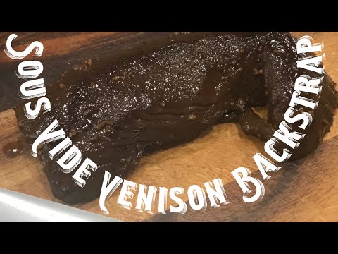 Sous vide Venison back strap with Whiskey-Brown sugar glaze