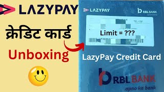 LazyPay Credit Card Unboxing - RBL Bank Credit Card