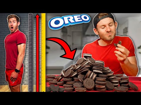 Eating My HEIGHT In Oreo Cookies! (INSANE Food Challenge)