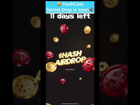 😺HashCats Airdrop | Secret Drop is soon!💰HASH Airdrop |Telegram Mini Game #hashcats #airdrop #hash