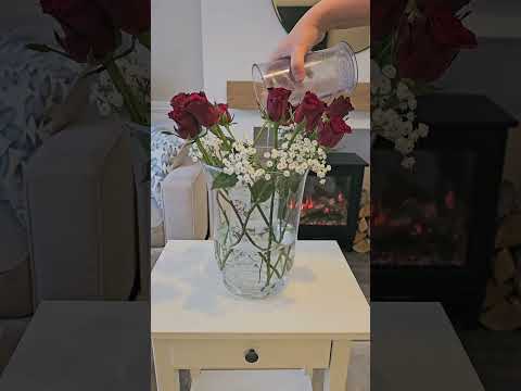 DIY Floral Floating Candle Vase 🌹 #shorts #diyhomedecor #homedecorideas