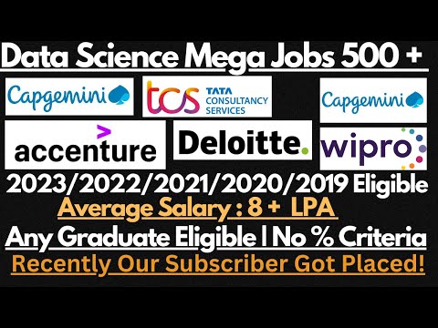 Data Science Mega Jobs 500 + Hiring Partner |  Any Graduate Can Apply | Apply Now🔥🔥