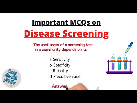 Disease screening in public health ।। Important MCQs with answers