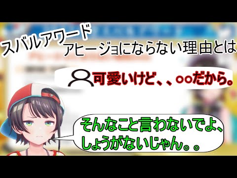 リスナーの回答が陳辣すぎたスバルアワード「アヒージョにならない理由」【大空スバル/ホロライブ/ホロライブ切り抜き】