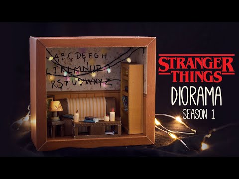 Stranger Things, Alphabet wall diorama shadowbox (papercraft scrap booking)