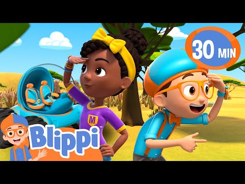 Road Trip To The East African Savanna | Blippi & Meekah Podcast | Blippi Wonders Educational Videos