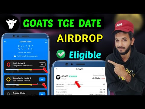 Goats Airdrop 15 Hour Left | Goats Listing Value | Goats Pre market snapshot | Goats passes out