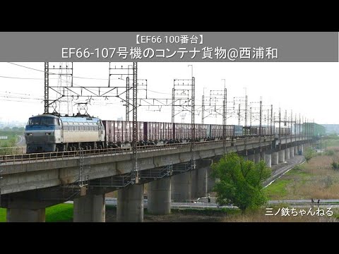 【EF66 100番台】 EF66-107号機牽引のコンテナ貨物@西浦和（2009年）