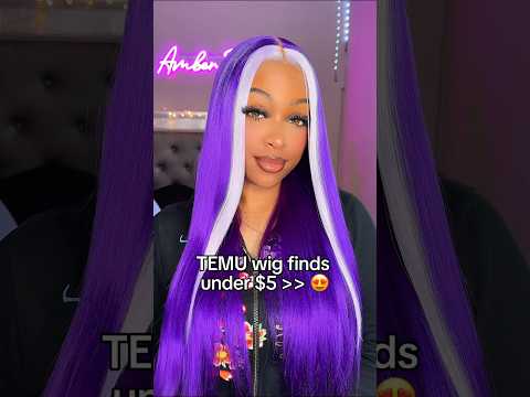 A $5 wig that looks like THIS?! 🤯😍 #temu #wigs #hairstyle #hair #hairtutorial