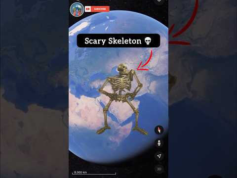 Big Skeleton On Google Earth💀 #shorts