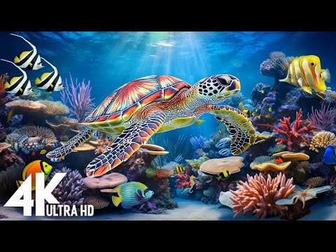 Ocean 4K - Sea Animals for Relaxation, Beautiful Coral Reef Fish in Aquarium(4K Video Ultra HD) #7