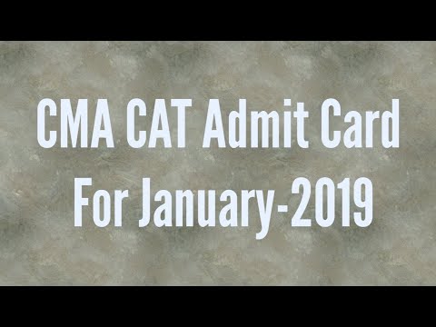 🔥CMA-CAT Admit Card Out 🔥