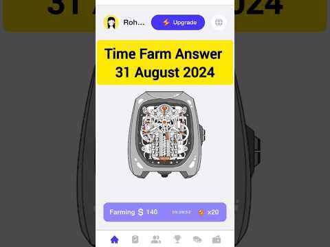 Time Farm Answer 31 August 2024 #timefarm #dailycombo