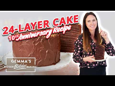 24-Layer Chocolate Cake Recipe + FREE Gift (10th Anniversary Episode)