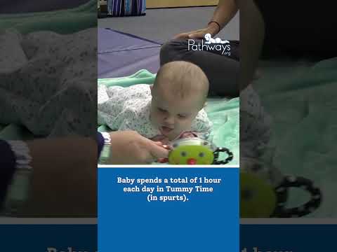 3 Month Old: Tummy Time Abilities #shorts