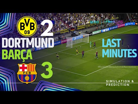 BORUSSIA DORTMUND 2-3 BARCELONA • UEFA Champions League 24/25 | Simulación/Recreación de eFootball