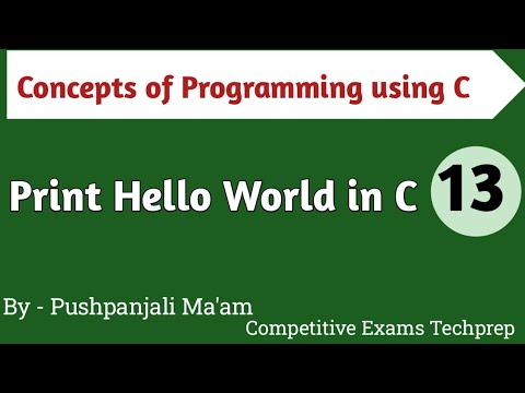 Lec - 2.2 Writing and executing the first C Program || Print hello message in C Program