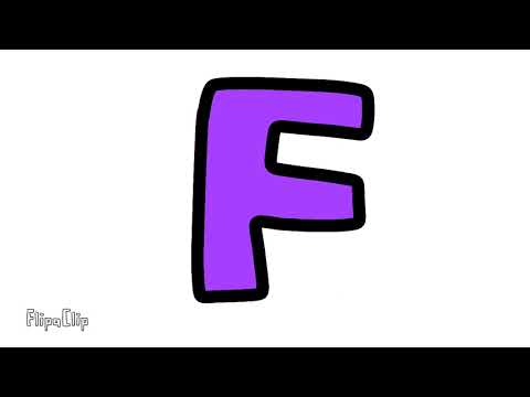 Alphabet ABC Band A-J but F is purple