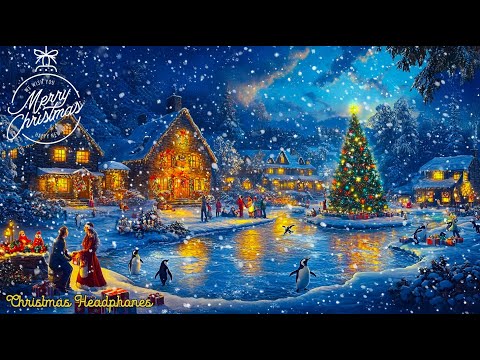 Beautiful Snowy Christmas Ambience🎁Top Christmas Songs of All Time🎁 Christmas Piano Relaxing Music