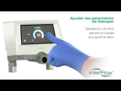 Mise en place de la canule nasale haut débit i-flo™ sur l’InterFlow™