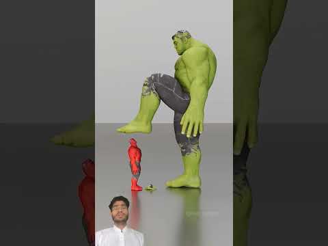 Red Hulk vs Green Hulk Crunching Challenge