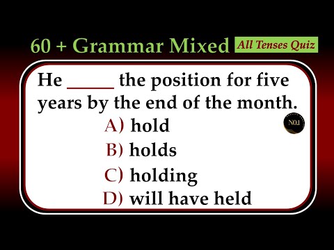 60 + Verbs Test & Quiz | English All Tenses Mixed Quiz | English Grammar Quiz | No.1 Quality English