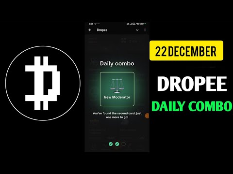 Dropee daily combo today | dropee daily combo 22 December | Daily Combo Dropee | Dropee 22 December