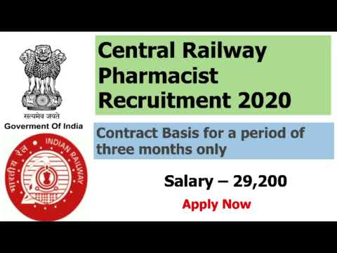 Central Railway Government Pharmacist Job